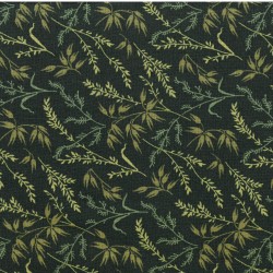 Tissu imprimé floral vert...