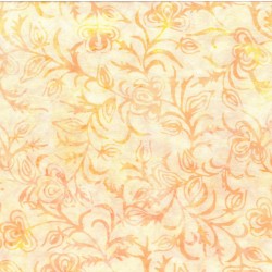 Tissu batik jaune motif...