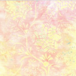 Tissu batik jaune motif...
