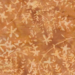 Tissu batik ocre orange...